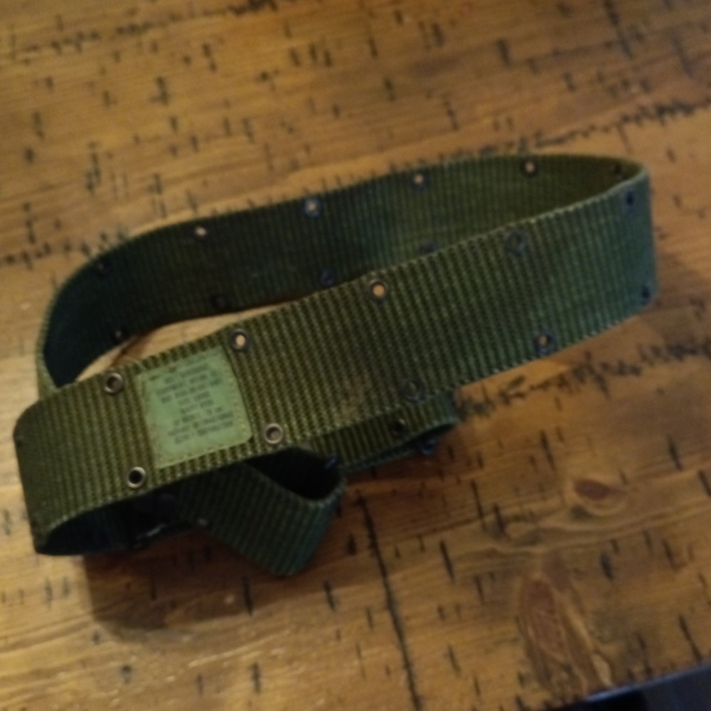 US Military LC-2 Equipment Belt Nylon Olive Drab Large 8465-00-001-6487 a1